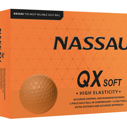 Nassau QX Soft - golfballen bedrukken - Oranje