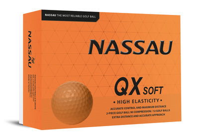 Nassau QX Soft - golfballen bedrukken - Oranje