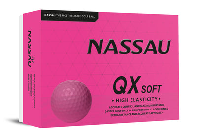 Nassau QX Soft - golfballen bedrukken - Roze