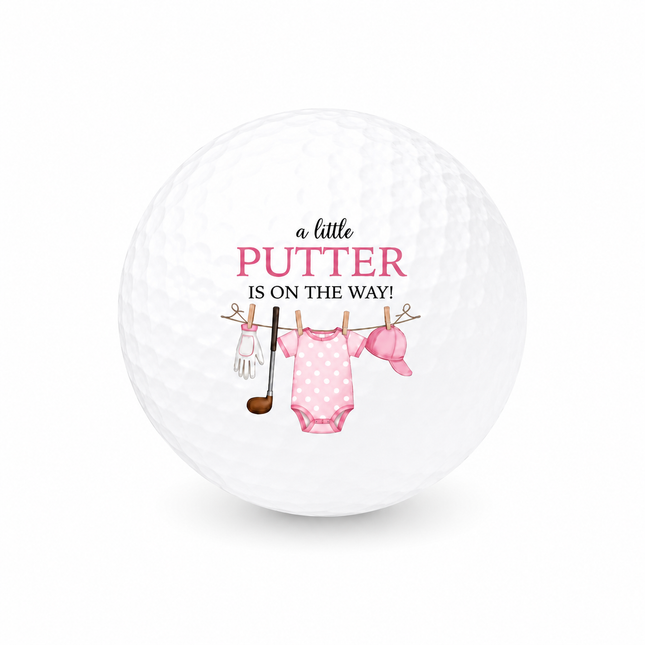 Baby Girl Announcement golfbal - Wilson Smart Core