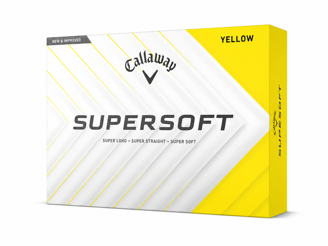 Callaway Supersoft - al bedrukt met logo - Geel