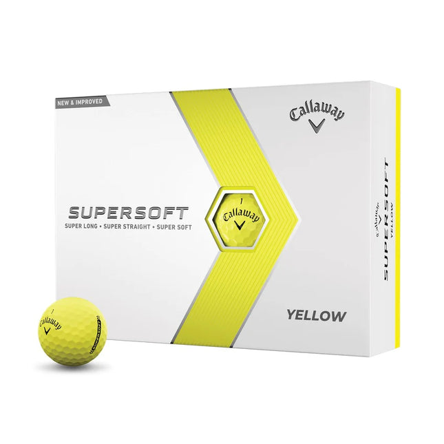 Callaway Supersoft 2023 - al bedrukt met logo - Geel