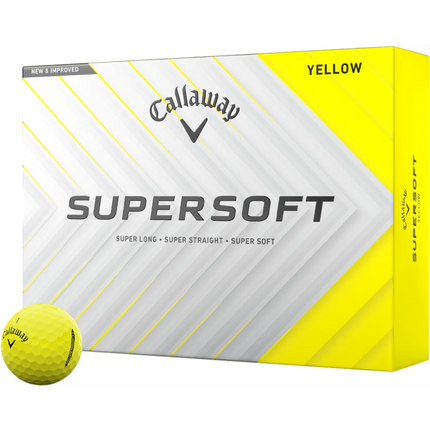 Callaway Supersoft - golfballen onbedrukt - Geel