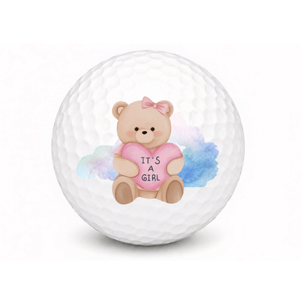 It's A Girl golfbal - Wilson Smart Core - Teddybeer