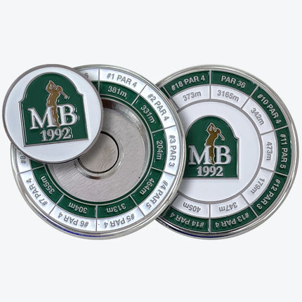 44mm Deluxe Ballmarker Houder - Yardage