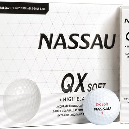 Nassau QX Soft - golfballen onbedrukt - Wit