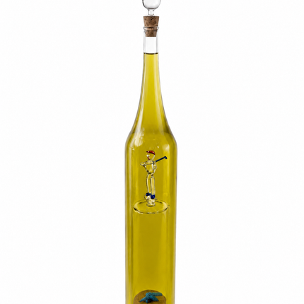 Glazen Olijfolie Dispenser met Golfdecoratie