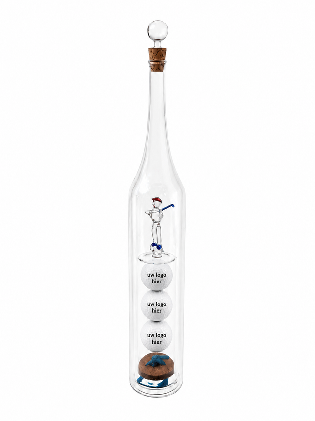 Glazen Olijfolie Dispenser met Golfdecoratie