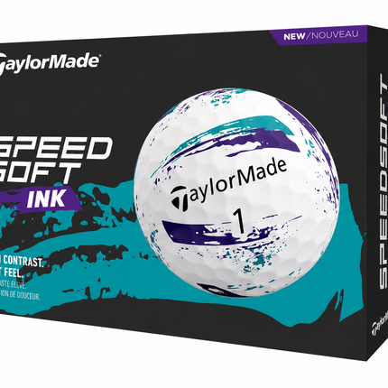 TaylorMade SpeedSoft Ink - golfballen onbedrukt - Paars