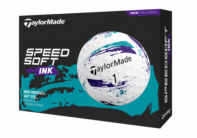 TaylorMade SpeedSoft Ink - golfballen onbedrukt - Paars