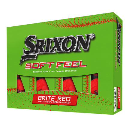 Srixon Soft Feel Brite - golfballen bedrukken - Rood