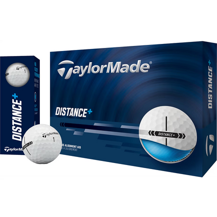 TaylorMade Distance+ - golfballen onbedrukt - Wit