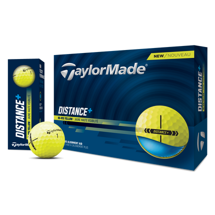 TaylorMade Distance+ - golfballen onbedrukt - Geel