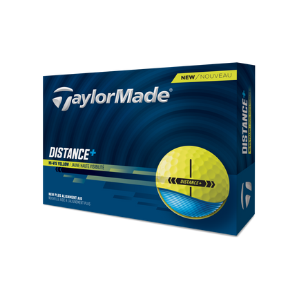 TaylorMade Distance+ - golfballen onbedrukt - Geel