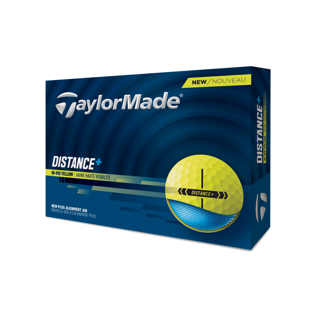 TaylorMade Distance+ - golfballen onbedrukt - Geel