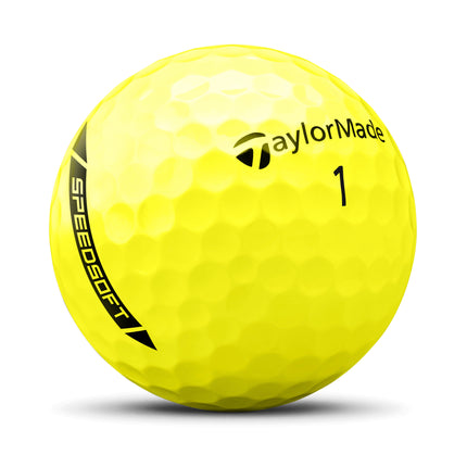 TaylorMade SpeedSoft Hi-Vis - golfballen onbedrukt - Geel