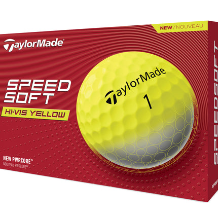 TaylorMade SpeedSoft Hi-Vis - golfballen onbedrukt - Geel