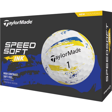 TaylorMade SpeedSoft Ink - golfballen onbedrukt - Geel
