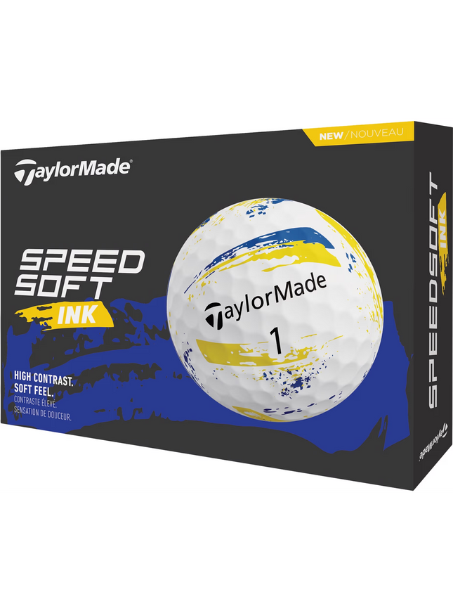 TaylorMade SpeedSoft Ink - golfballen onbedrukt - Geel