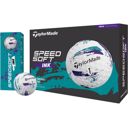 TaylorMade SpeedSoft Ink - golfballen onbedrukt - Paars