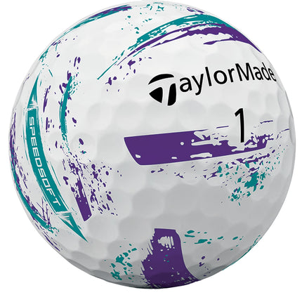 TaylorMade SpeedSoft Ink - golfballen onbedrukt - Paars