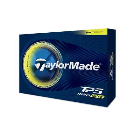 TaylorMade TP5 Hi-Vis - golfballen onbedrukt - Geel