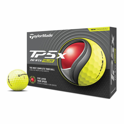 TaylorMade TP5X - golfballen bedrukken - Geel