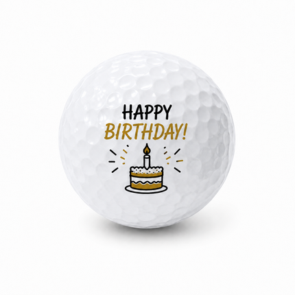 Verjaardag golfbal - Wilson Smart Core - Zwart en Goud