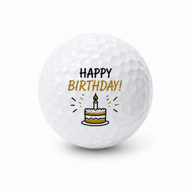 Verjaardag golfbal - Wilson Smart Core - Zwart en Goud