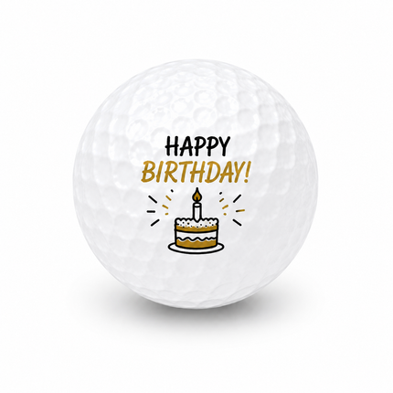 Verjaardag golfbal - Wilson Smart Core - Zwart en Goud