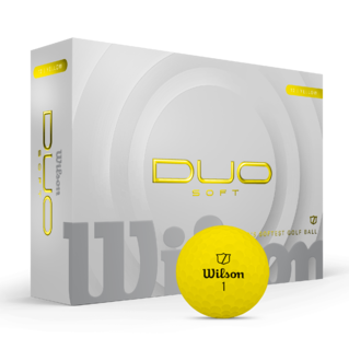 Wilson Duo Soft - golfballen bedrukken - Geel