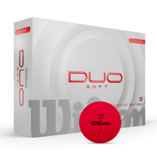 Wilson Duo Soft - golfballen bedrukken - Rood