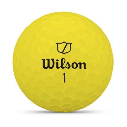 Wilson Duo Soft - golfballen onbedrukt - Geel
