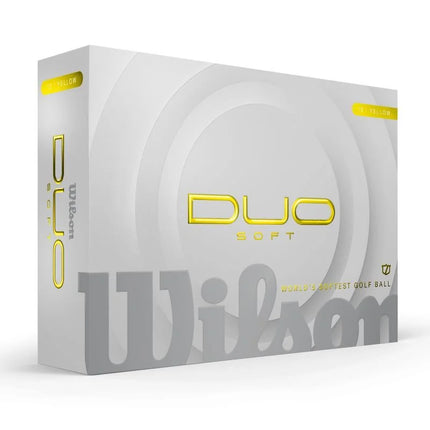 Wilson Duo Soft - golfballen onbedrukt - Geel
