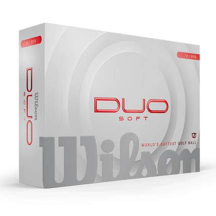 Wilson Duo Soft - golfballen onbedrukt - Rood