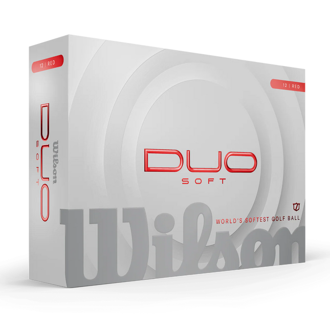 Wilson Duo Soft - golfballen onbedrukt - Rood